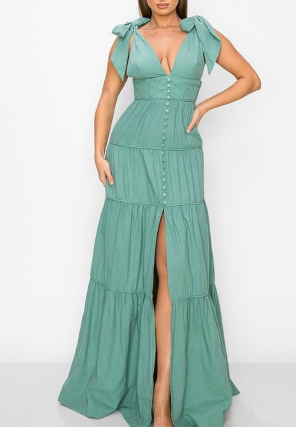 V-Cut Sleeveless Dress