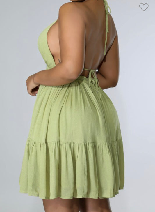 Mini-Maxi Backless Dress